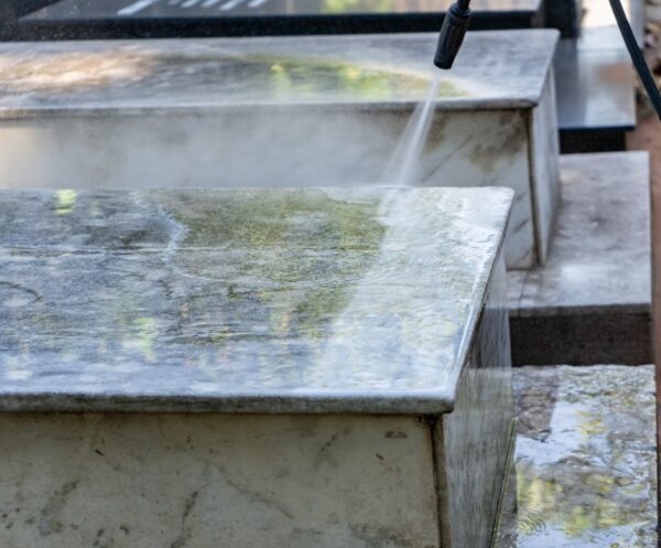 Headstone cleaning